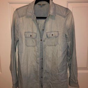 Light blue jean button down jacket